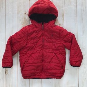 Nautica Red Puffer Jacket